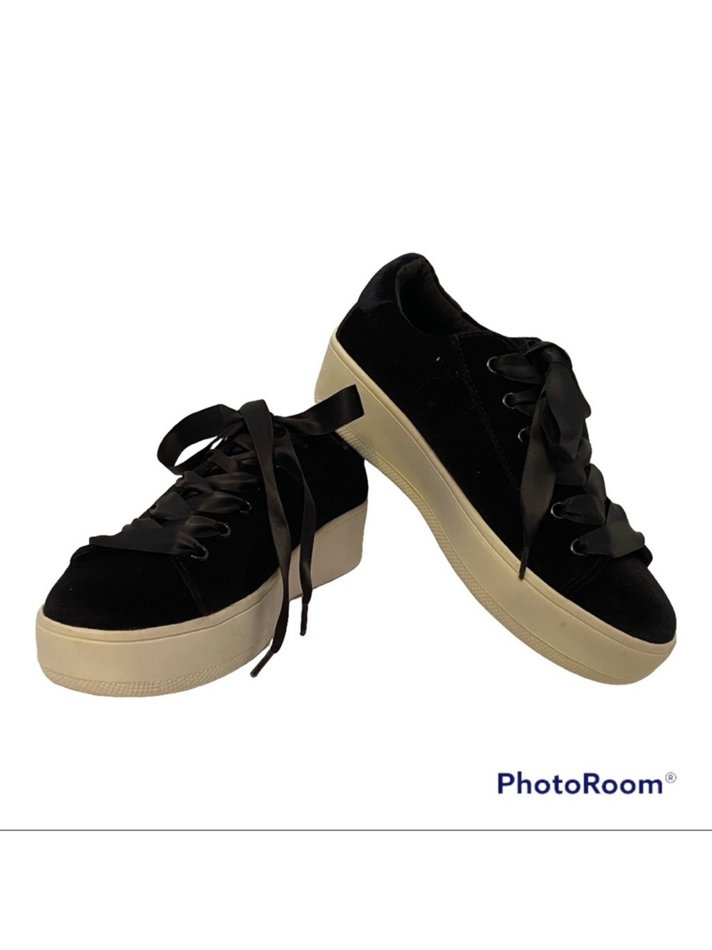 STEVE MADDEN NEW SNEAKER BLACK VELVET SIZE 7.5 BERTIE FASHION TRAINERS SHOES